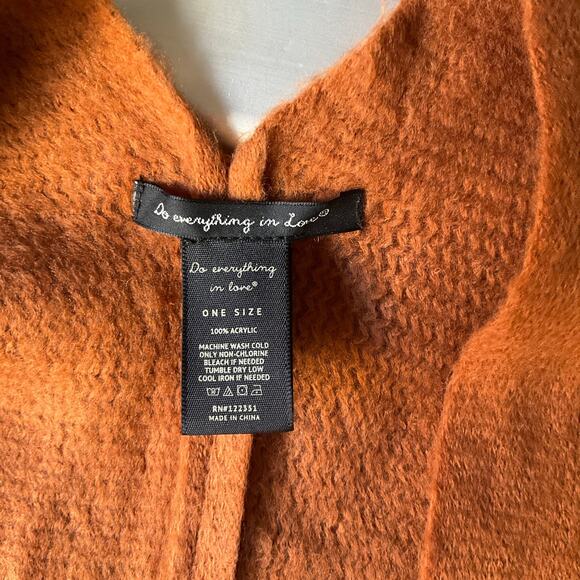 Do Everything in Love Women Jacket Free Size Open Front Midi Length Knit Brown - Picture 5 of 7